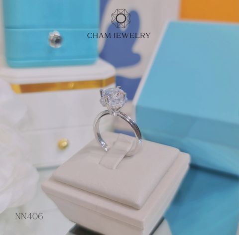 Nhẫn NN406 CHAM JEWELRY, Chủ 7.5mm (Barcode CN7357).