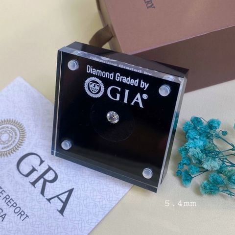 Kim Cương Moissanite GRA 5.4mm, 0.6 ct Nước D Cao Cấp (58 GIÁC).