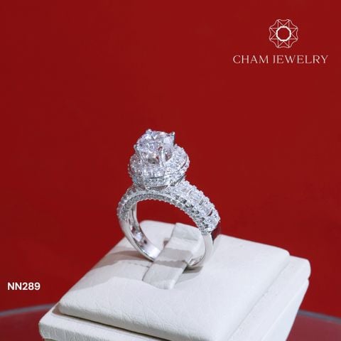 Nhẫn NN289 CHAM JEWELRY, Viên Chủ 7.0mm ( Barcode TNN1139).