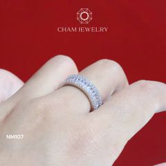 Nhẫn NM107 CHAM JEWELRY, Nhẫn Full Đá (Barcode TNF09-CADN701A)