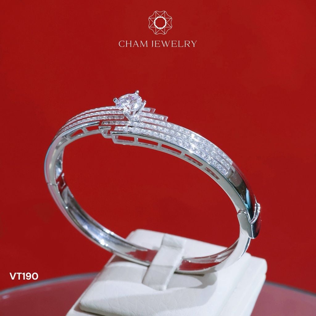 Vòng Tay VT190 CHAM JEWELRY, Chủ  6.5mm (Barcode CV1901)