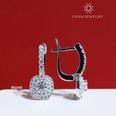 Hoa Tai BG249 CHAM JEWELRY , Chủ 3.5mm (Barcode TBG433).