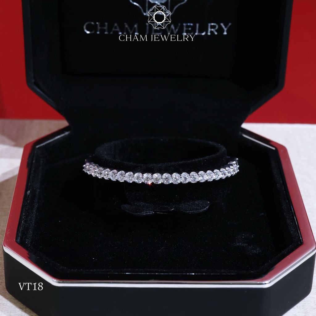 Vòng Tay CHAM JEWELRY VT18, Vòng Full Đá 3.0mm (Barcode TV48).