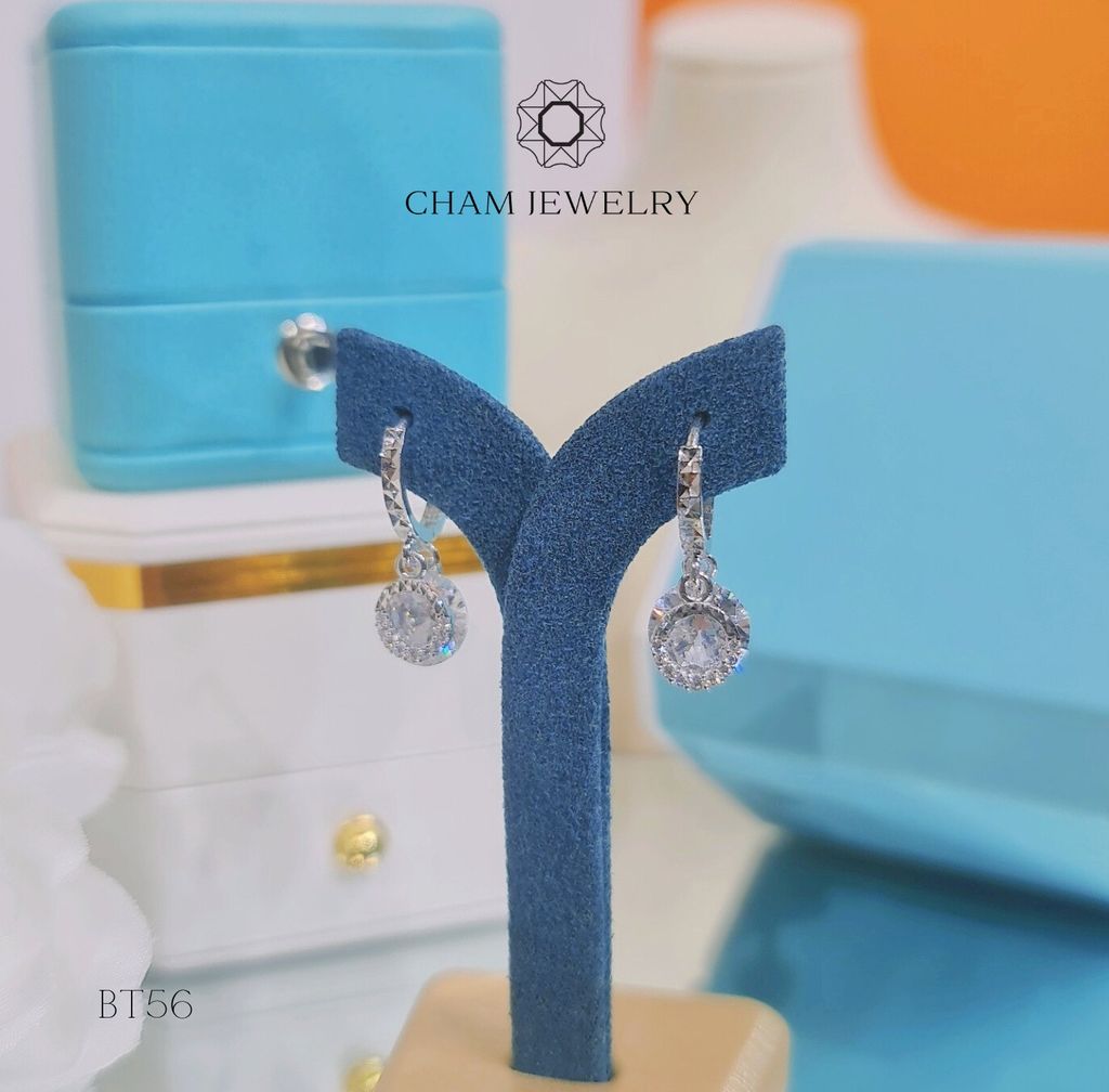 Hoa Tai CHAM JEWELRY BT56, Chủ 8.0mm (Barcode TBT0606).