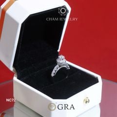 Nhẫn NC72 CHAM JEWELRY, Full Kim Cương Moissanite, Chủ 4.5mm (Barcode ONNU77)