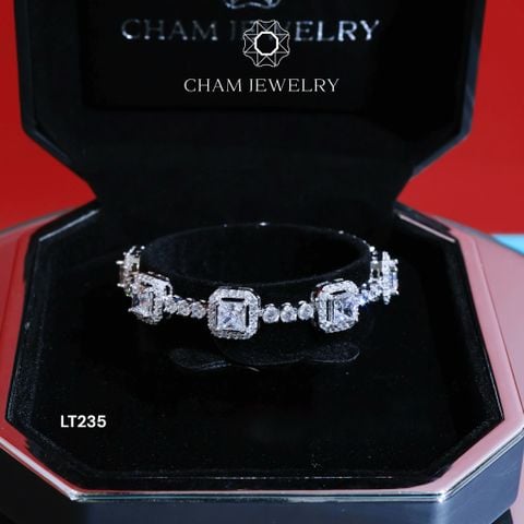 Lắc Tay CHAM JEWELRY LT235, Lắc Xoàn Vuông Chủ 5.0mm ( Barcode CSHL059N ).