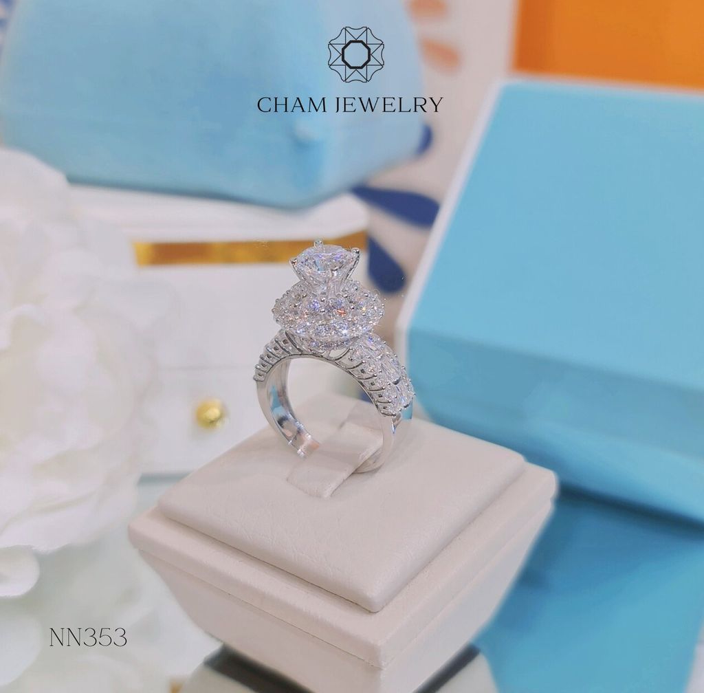 Nhẫn NN353 CHAM JEWELRY, Chủ 7.0mm ( Barcode TNN1303)