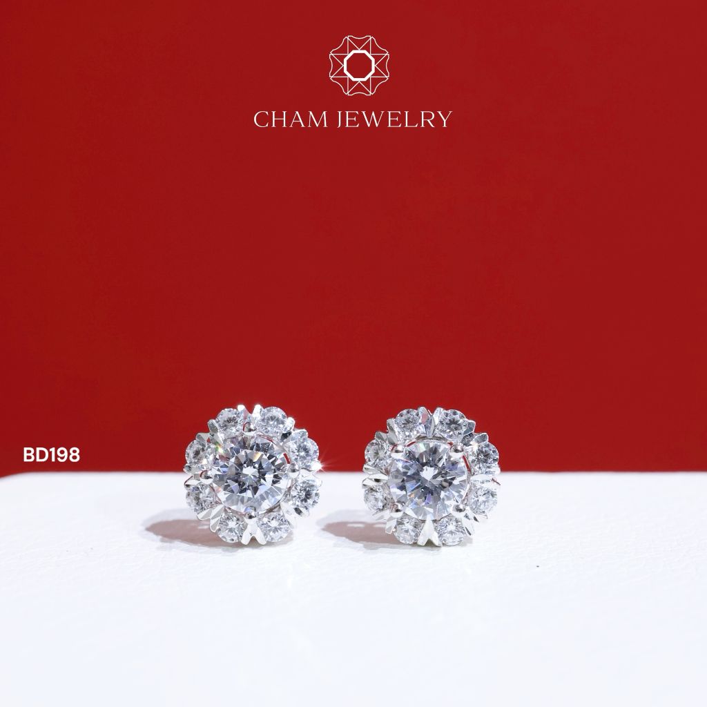 Hoa Tai BD198 CHAM JEWELRY, Chủ 4.5mm (Barcode TBD1149).