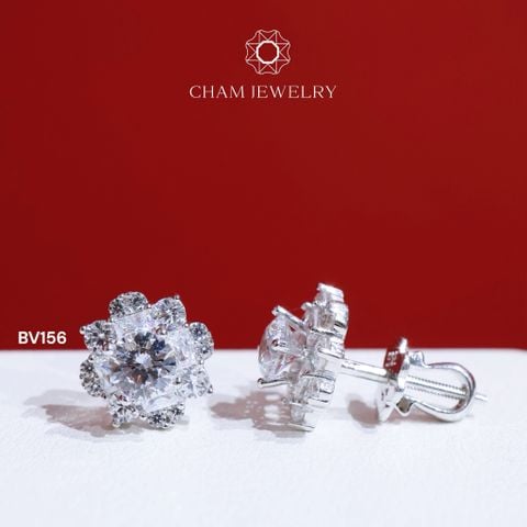 Hoa Tai BV156 CHAM JEWERLY, Chủ 4.5mm (Barcode TBV260)