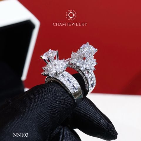 Nhẫn NN103 CHAM JEWELRY, Nhẫn Nữ Hoàng Chủ 7.0mm (Barcode TNN750).