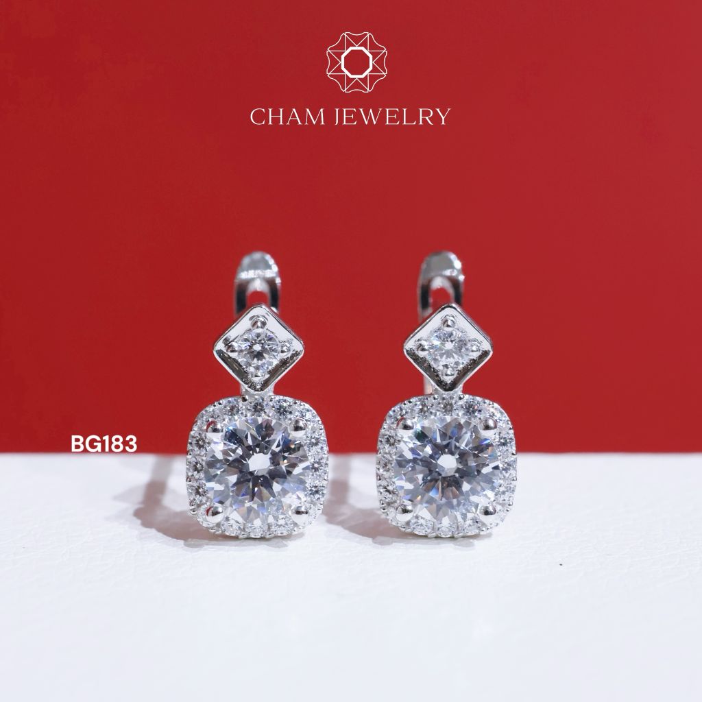 Hoa Tai CHAM JEWERLY BG183, Chủ 5.5mm (Barcode TBG783 ).