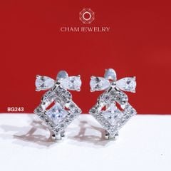 Hoa Tai BG243 CHAM JEWELRY, Chủ 3.5mm (Barcode TBG868).