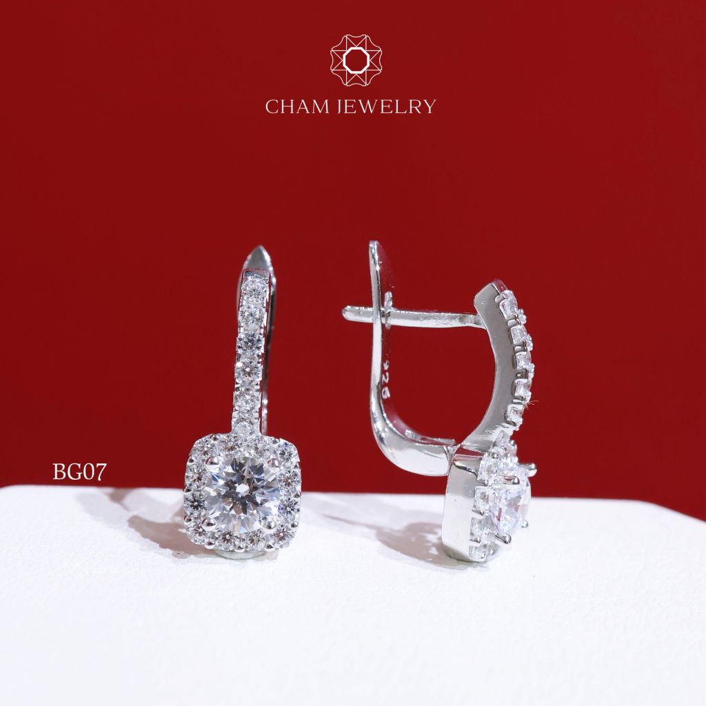 Hoa Tai CHAM JEWELRY BG07, Chủ 4.5mm (Barcode TBG169).