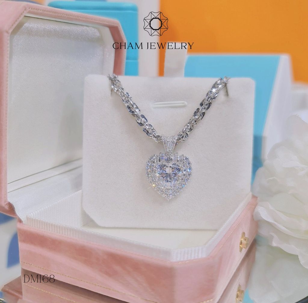 Dây Chuyền MK168-DX03 50cm CHAM JEWELRY, Mặt Tim.