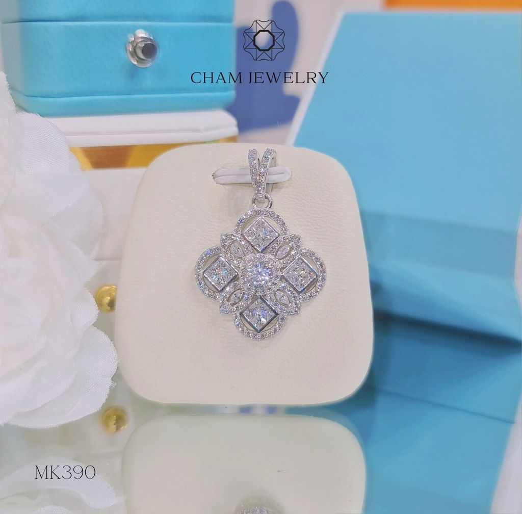 Mặt Dây Chuyền MK390 CHAM JEWELRY, Hoa chủ 4.0mm.
