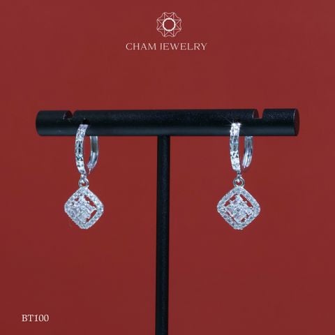 Hoa Tai BT100 CHAM JEWELRY, Chủ 9.5mm (Barcode TBT773).