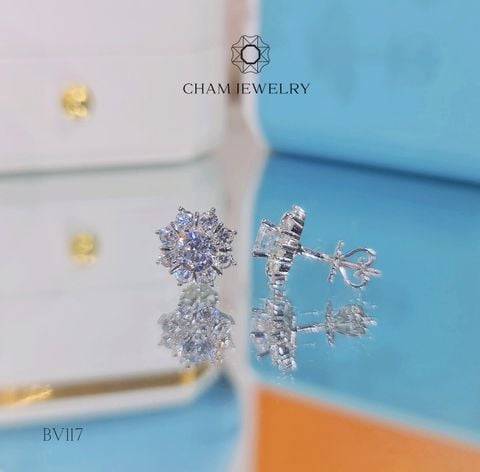 Hoa Tai BV117 CHAM JEWELRY, Chủ 5.0mm (Barcode CBK193-TBV43).