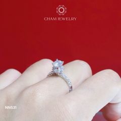 Nhẫn Nữ NN531 CHAM JEWELRY, Chủ 5.5mm (Barcode TNN1497).