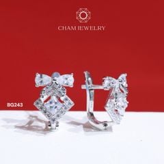 Hoa Tai BG243 CHAM JEWELRY, Chủ 3.5mm (Barcode TBG868).