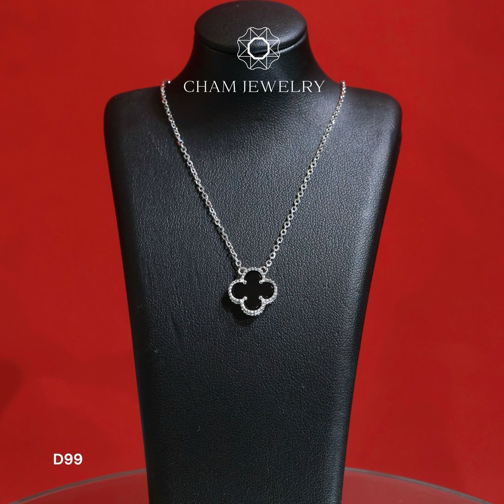 Dây Chuyền D99 CHAM JEWELRY, Cỏ 4 Lá Bản 10.0mm (Barcode TDKM460)