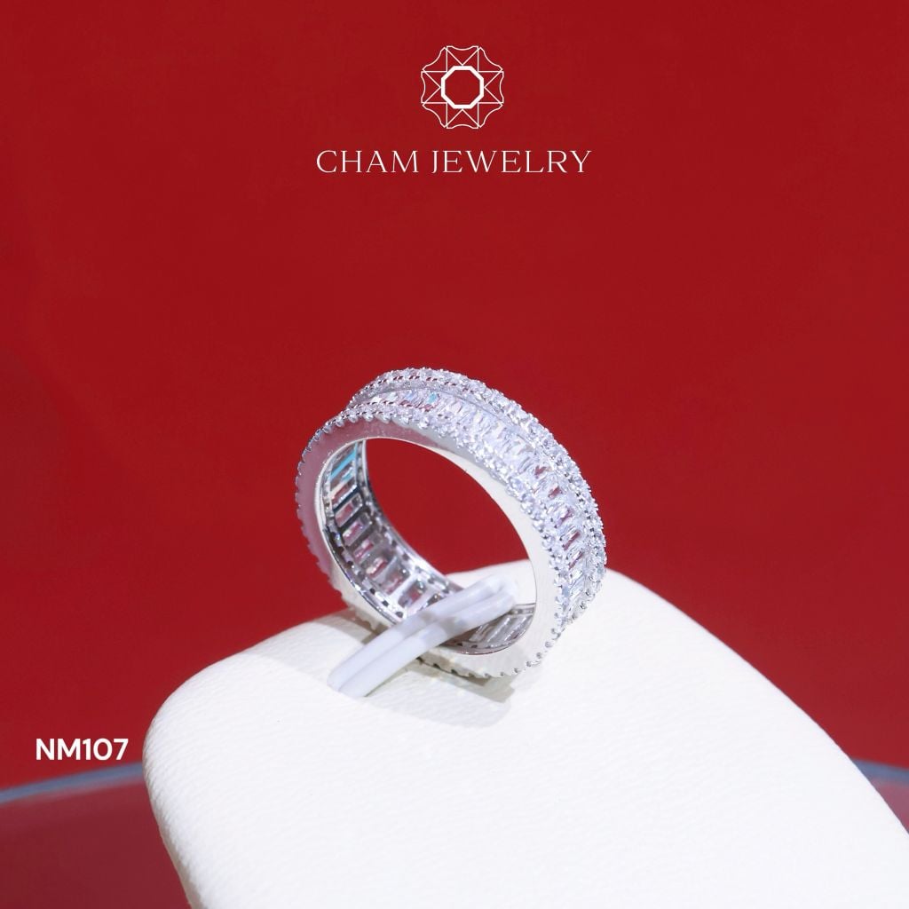 Nhẫn NM107 CHAM JEWELRY, Nhẫn Full Đá (Barcode TNF09-CADN701A)