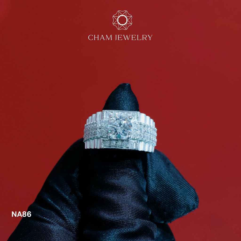 Nhẫn Nam NA86 CHAM JEWELRY, Chủ 6.0mm