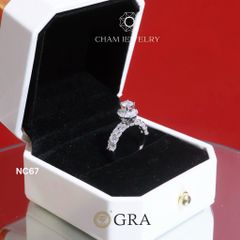 Nhẫn NC67 CHAM JEWELRY, Full Kim Cương Moissanite, Chủ 4.5mm (Barcode ONNU79)
