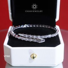 Vòng Tay VT192 CHAM JEWELRY, Vòng Rắn Full Baget Đá Cao Cấp (Barcode TVB309V - CV107554)
