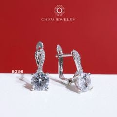 Hoa Tai BG196 CHAM JEWELRY, Chủ 6.0mm (Barcode TBG805).
