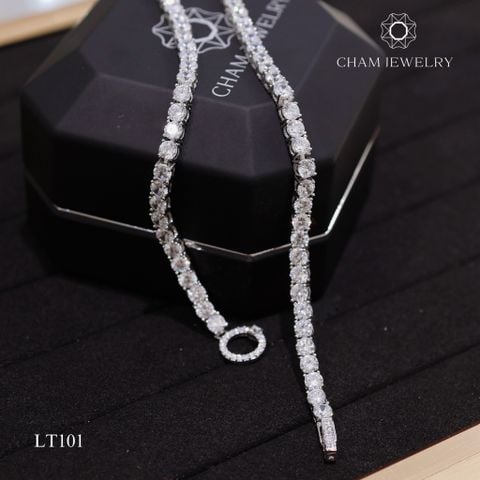 Lắc Tay LT101 CHAM JEWELRY, Tenis Full Đá 4.0mm Khóa Tròn ( Barcode TLT1133).