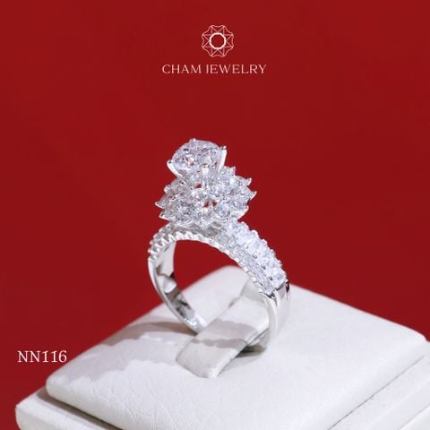 Nhẫn NN116 CHAM JEWELRY, Chủ 6.0mm (Barcode TNN804).