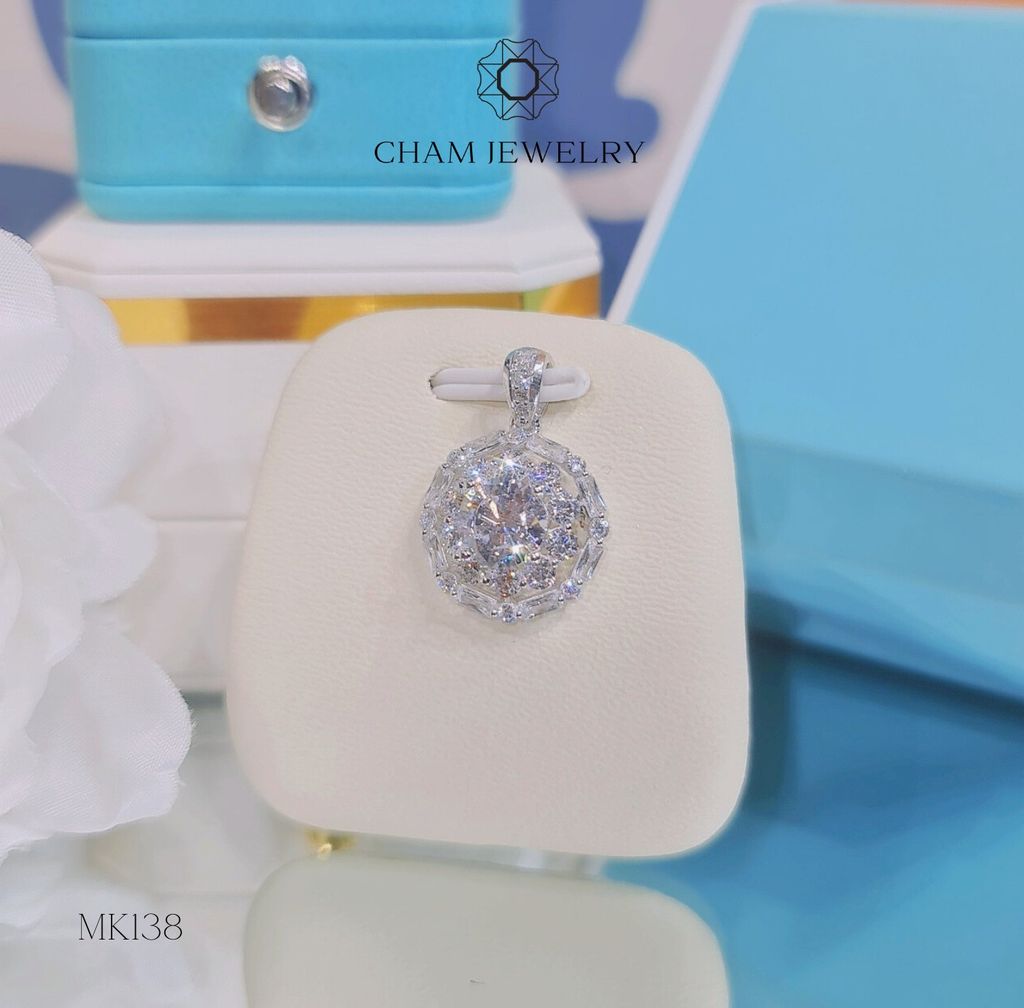 Mặt Dây Chuyền MK138 CHAM JEWELRY, Chủ 7.5mm ( Barcode TM1097).