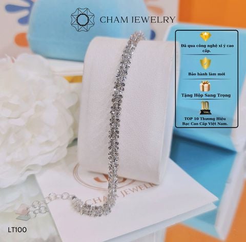 Lắc Tay CHAM JEWELRY LT100, Xoắn Pháo Hoa 5.0mm ( Barcode TLBC619).