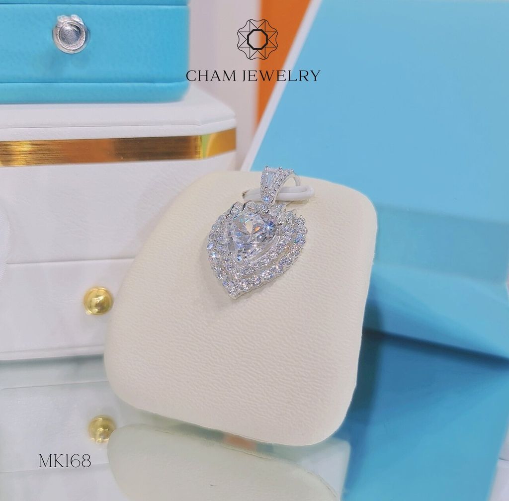 Mặt Dây Chuyền MK168 CHAM JEWELRY, Mặt Trái Tim Nơ (Barcode TMA969).