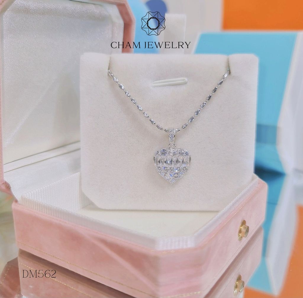 Dây Chuyền MK562-DK108 45cm CHAM JEWELRY, Mặt Trái Tim.