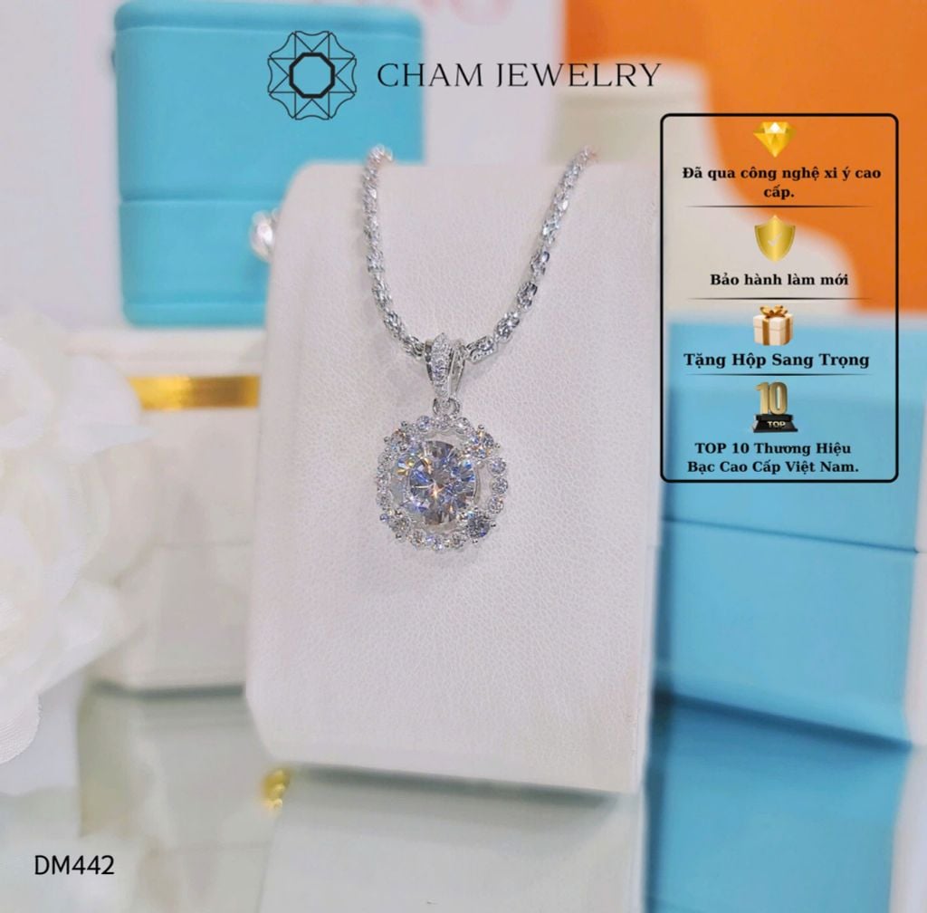 Dây Chuyền MK442-DK01 45cm CHAM JEWELRY, Chủ 8.5mm.