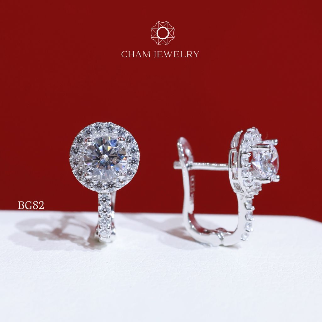 Hoa Tai CHAM JEWELRY BG82, Chủ 5.5mm ( Barcode TBG104).