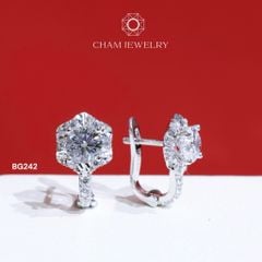 Hoa Tai BG242 CHAM JEWELRY, Chủ 5.5mm (Barcode TBG874).