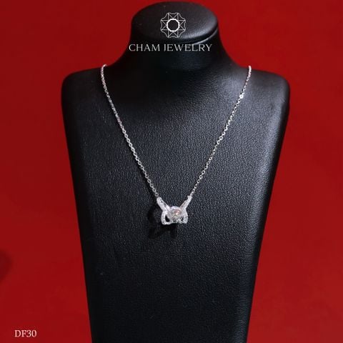 Dây Chuyền CHAM JEWELRY DF30,Moissanite Chủ 5.0mm (Barcode CDM651).