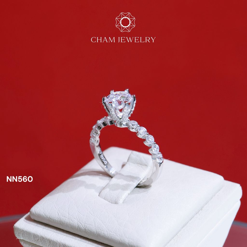 Nhẫn Nữ NN560 CHAM JEWELRY, Chủ 6.5mm (Barcode TNN1543)