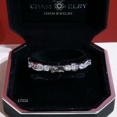 Lắc Tay LT224 CHAM JEWELRY,Chủ 4.0mm Bản 7.0mm.