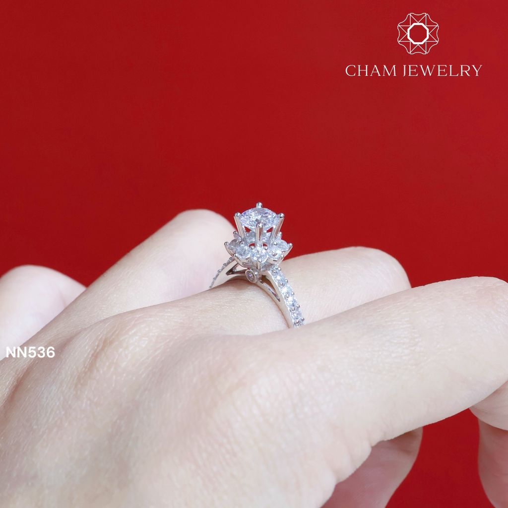 Nhẫn Nữ NN536 CHAM JEWELRY, Chủ 5.5mm (Barcode TNN1499)
