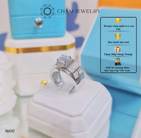 Nhẫn Nam NA10 CHAM JEWELRY, Chủ 7.5mm (Barcode TNNA325).