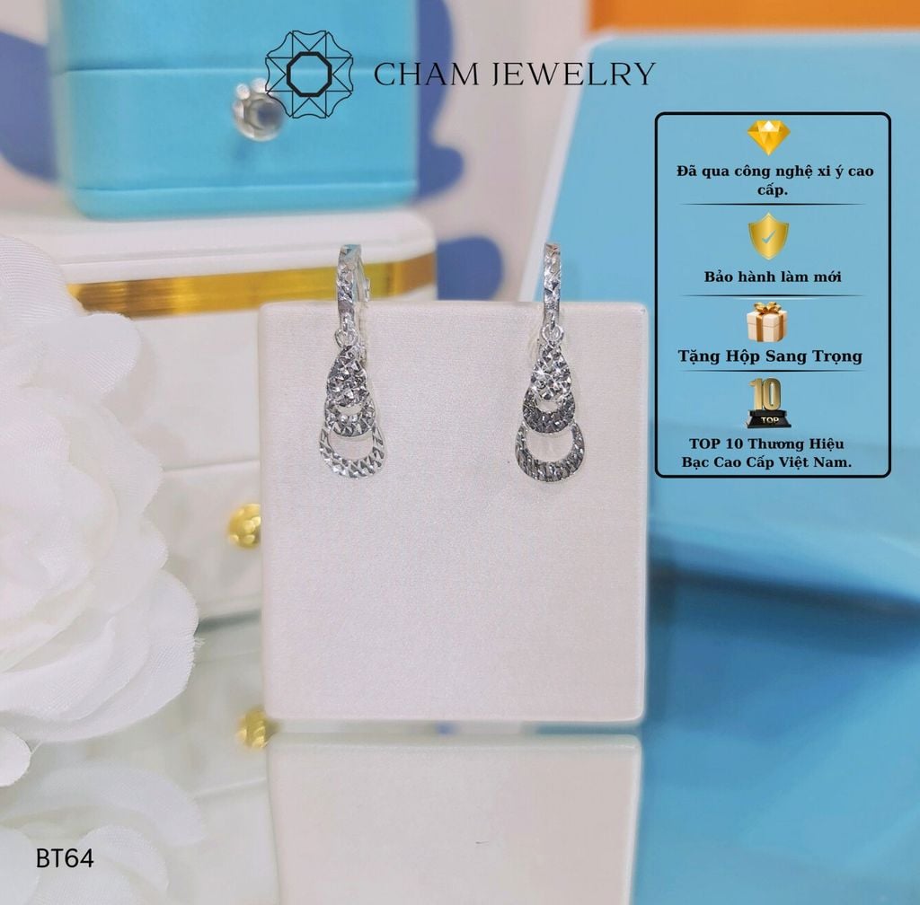 Hoa Tai CHAM JEWELRY BT64 (Barcode TBT0619).