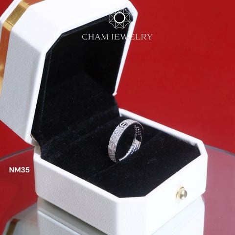 Nhẫn CHAM JEWELRY NM35, Catier Bản 4.5mm ( Barcode TNF71).