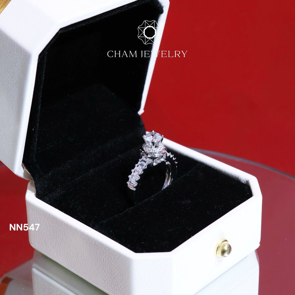 Nhẫn CHAM JEWELRY NN547, Chủ 5.5mm ( Barcode TNN1522).