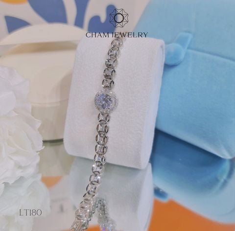 Lắc Tay LT180 CHAM JEWELRY, Viên Chủ 8.0mm (Barcode TLT1175).
