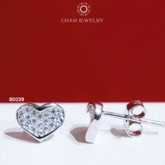 Hoa Tai BD239 CHAM JEWELRY Trái Tim