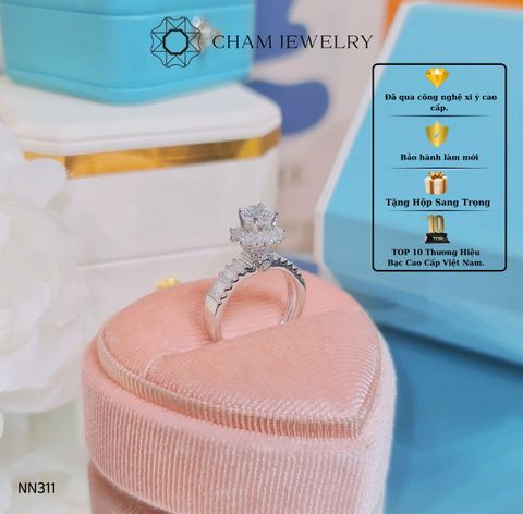 Nhẫn NN311 CHAM JEWELRY , Chủ 5.5mm (Barcode TNN1207).