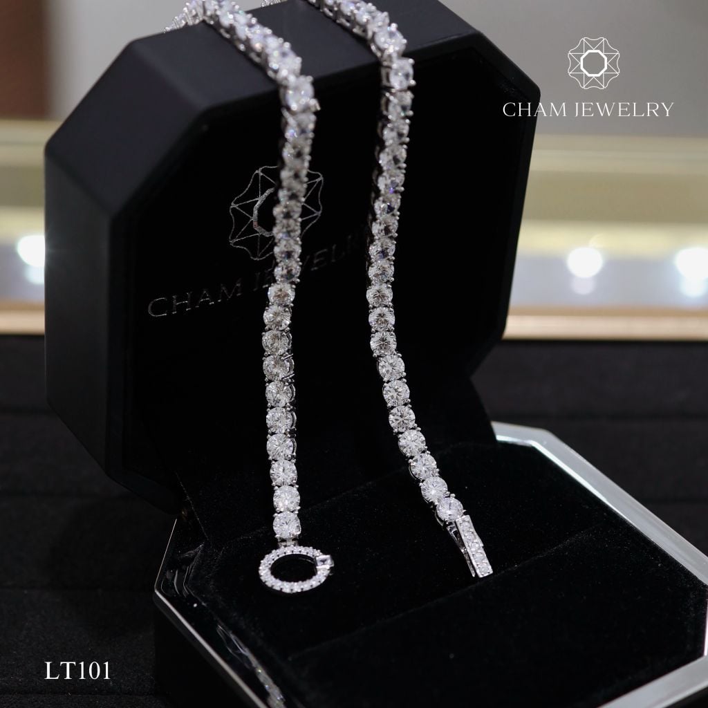 Lắc Tay LT101 CHAM JEWELRY, Tenis Full Đá 4.0mm Khóa Tròn ( Barcode TLT1133).